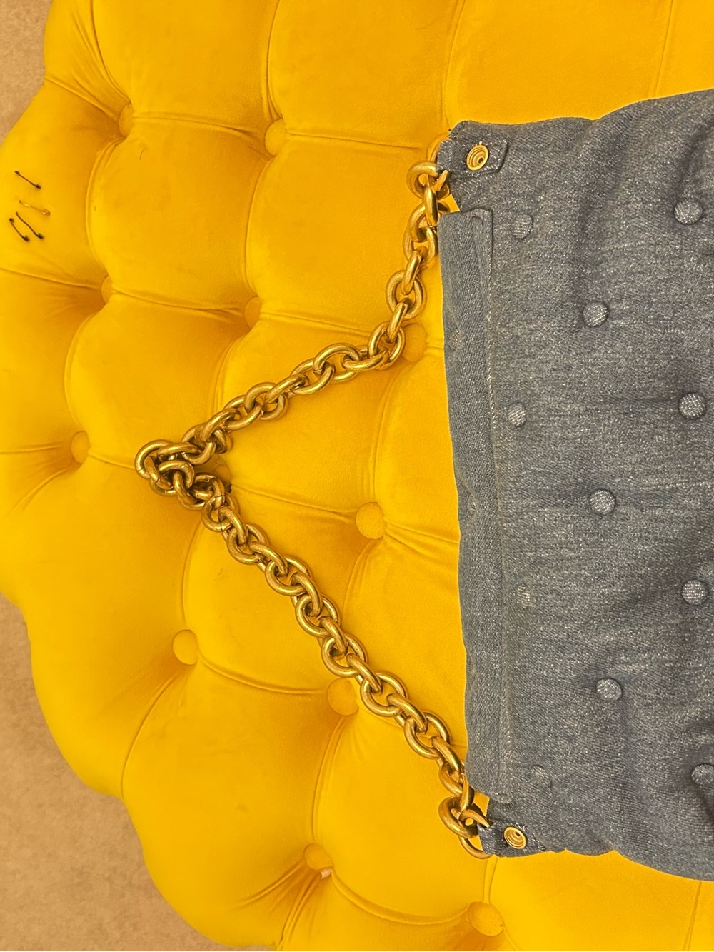 Zara Quilted Denim Handbag - Picture 14 of 16